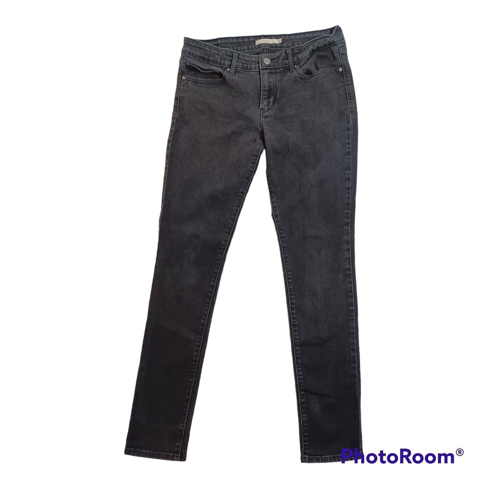 Levi's 711 Skinny Women's Jeans Black Mid Rise Waist 32 Length 29